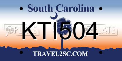 KTI504 South Carolina License Plate
