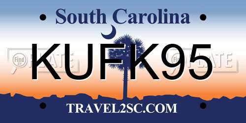 KUFK95 South Carolina License Plate
