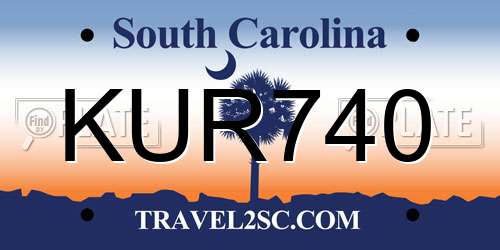 KUR740 South Carolina License Plate