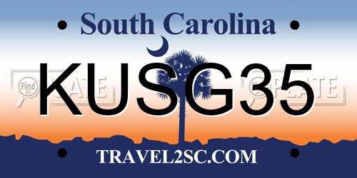 KUSG35 South Carolina License Plate