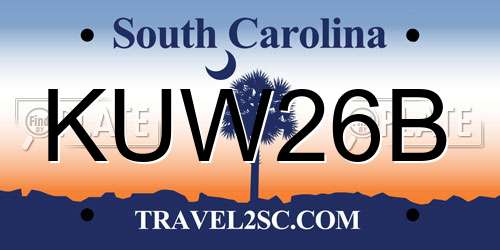KUW26B South Carolina License Plate