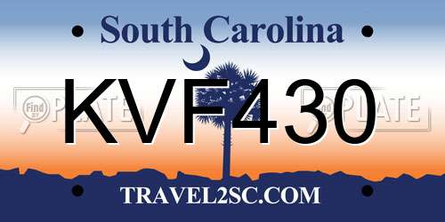 KVF430 South Carolina License Plate
