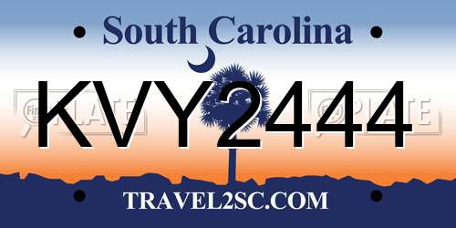 KVY2444 South Carolina License Plate