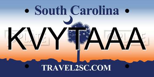 KVYTAAA South Carolina License Plate