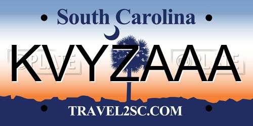 KVYZAAA South Carolina License Plate