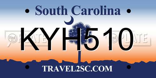 KYH510 South Carolina License Plate