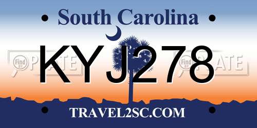 KYJ278 South Carolina License Plate