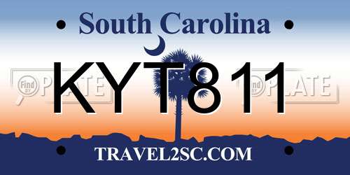 KYT811 South Carolina License Plate