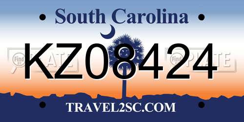KZ08424 South Carolina License Plate