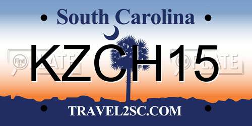 KZCH15 South Carolina License Plate