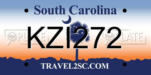 KZI272 South Carolina License Plate
