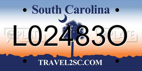 L02483O South Carolina License Plate