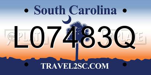 L07483Q South Carolina License Plate