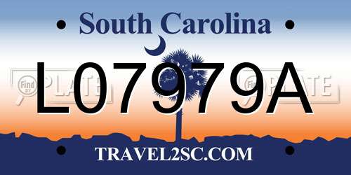 L07979A South Carolina License Plate