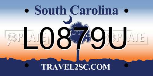 L0879U South Carolina License Plate