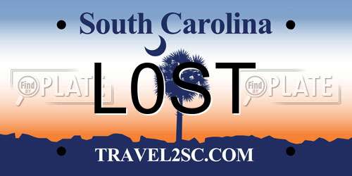 L0ST South Carolina License Plate