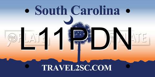 L11PDN South Carolina License Plate