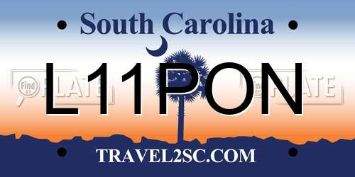 L11PON South Carolina License Plate