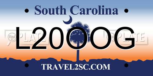 L20OOG South Carolina License Plate