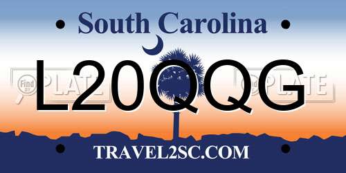 L20QQG South Carolina License Plate
