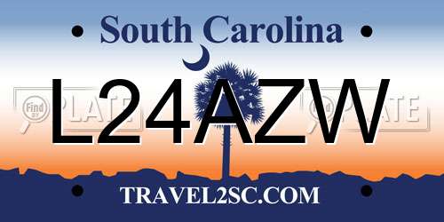 L24AZW South Carolina License Plate