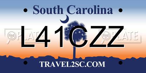 L41CZZ South Carolina License Plate