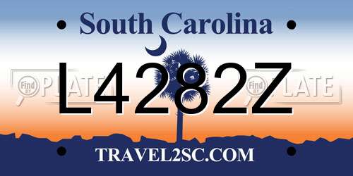 L4282Z South Carolina License Plate