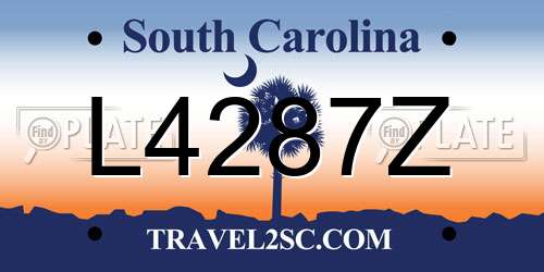 L4287Z South Carolina License Plate