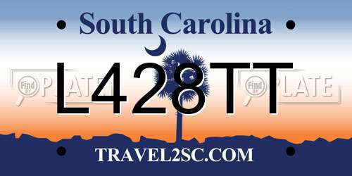 L428TT South Carolina License Plate