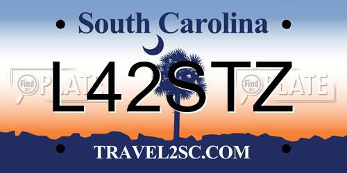 L42STZ South Carolina License Plate