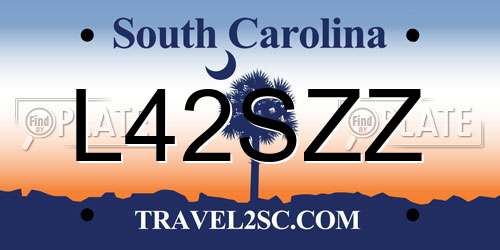 L42SZZ South Carolina License Plate