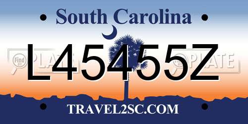 L45455Z South Carolina License Plate