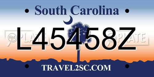 L45458Z South Carolina License Plate