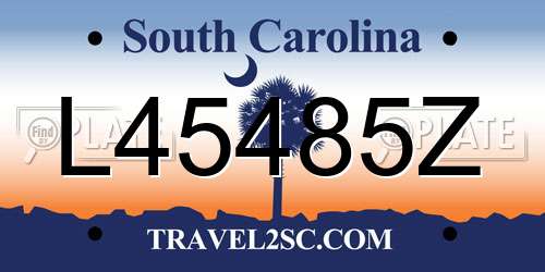 L45485Z South Carolina License Plate