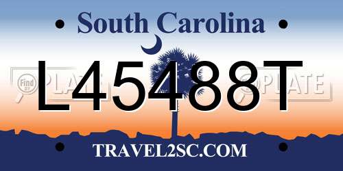 L45488T South Carolina License Plate