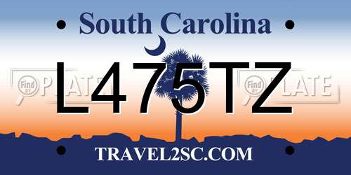 L475TZ South Carolina License Plate