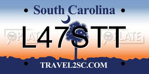 L47STT South Carolina License Plate