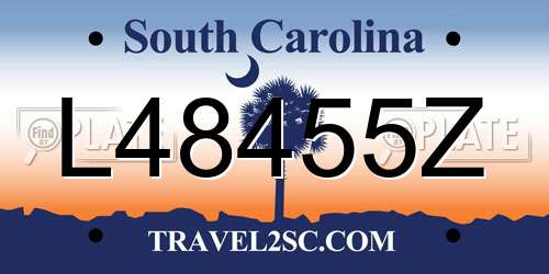 L48455Z South Carolina License Plate
