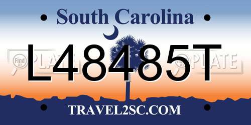 L48485T South Carolina License Plate