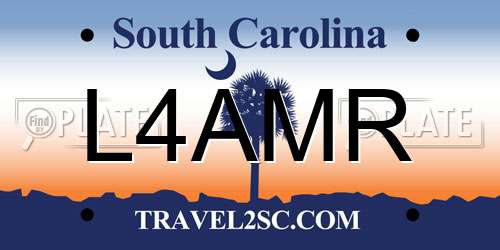 L4AMR South Carolina License Plate
