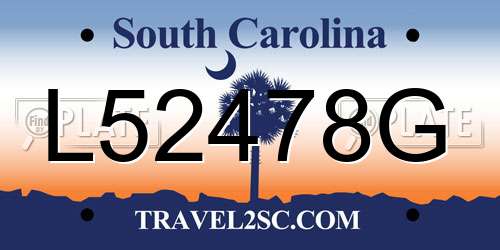 L52478G South Carolina License Plate