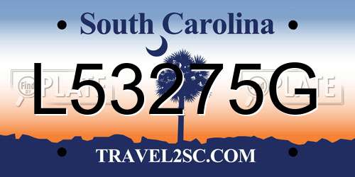 L53275G South Carolina License Plate