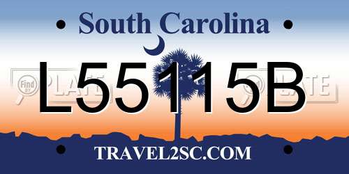 L55115B South Carolina License Plate