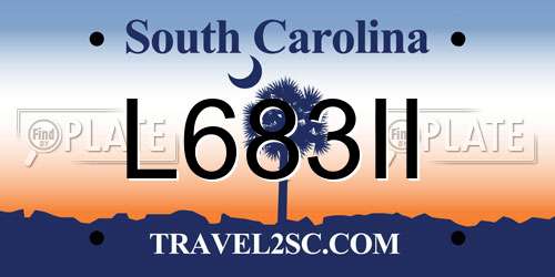 L683II South Carolina License Plate