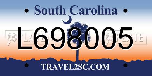 L698005 South Carolina License Plate
