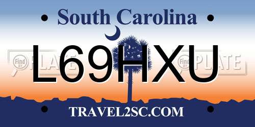 L69HXU South Carolina License Plate