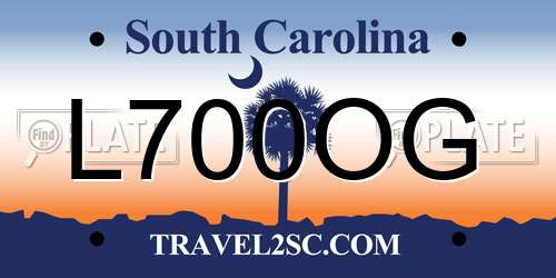 L700OG South Carolina License Plate
