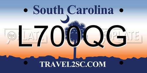 L700QG South Carolina License Plate