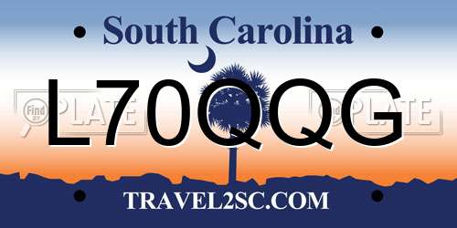 L70QQG South Carolina License Plate