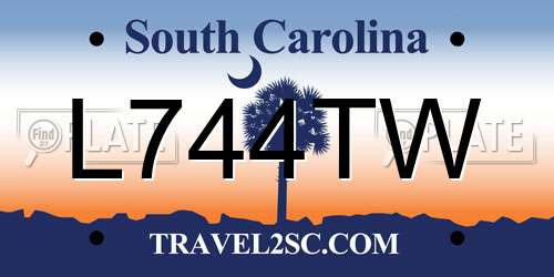 L744TW South Carolina License Plate